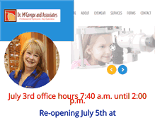 Tablet Screenshot of mcgregoreyecare.com